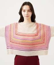 GBFAF02500 Sybilla(シビラ) マルチカラーボーダーニット ベージュ系