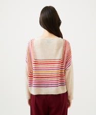 GBFAF02500 Sybilla(シビラ) マルチカラーボーダーニット ベージュ系