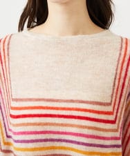 GBFAF02500 Sybilla(シビラ) マルチカラーボーダーニット ベージュ系