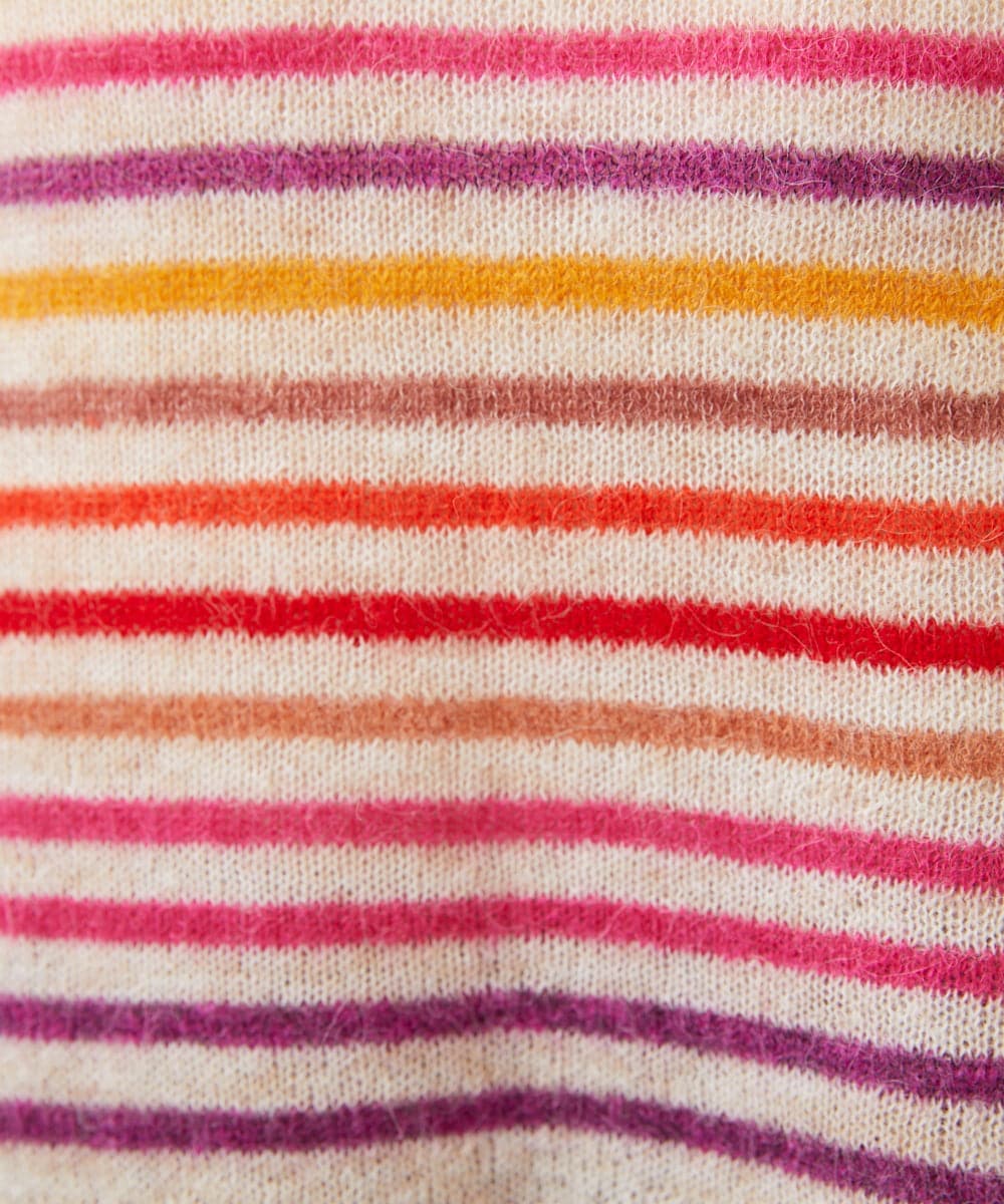 GBFAF02500 Sybilla(シビラ) マルチカラーボーダーニット ベージュ系