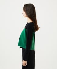 GBFAF04350 Sybilla(シビラ) アシメントリー配色ニット ブラック系