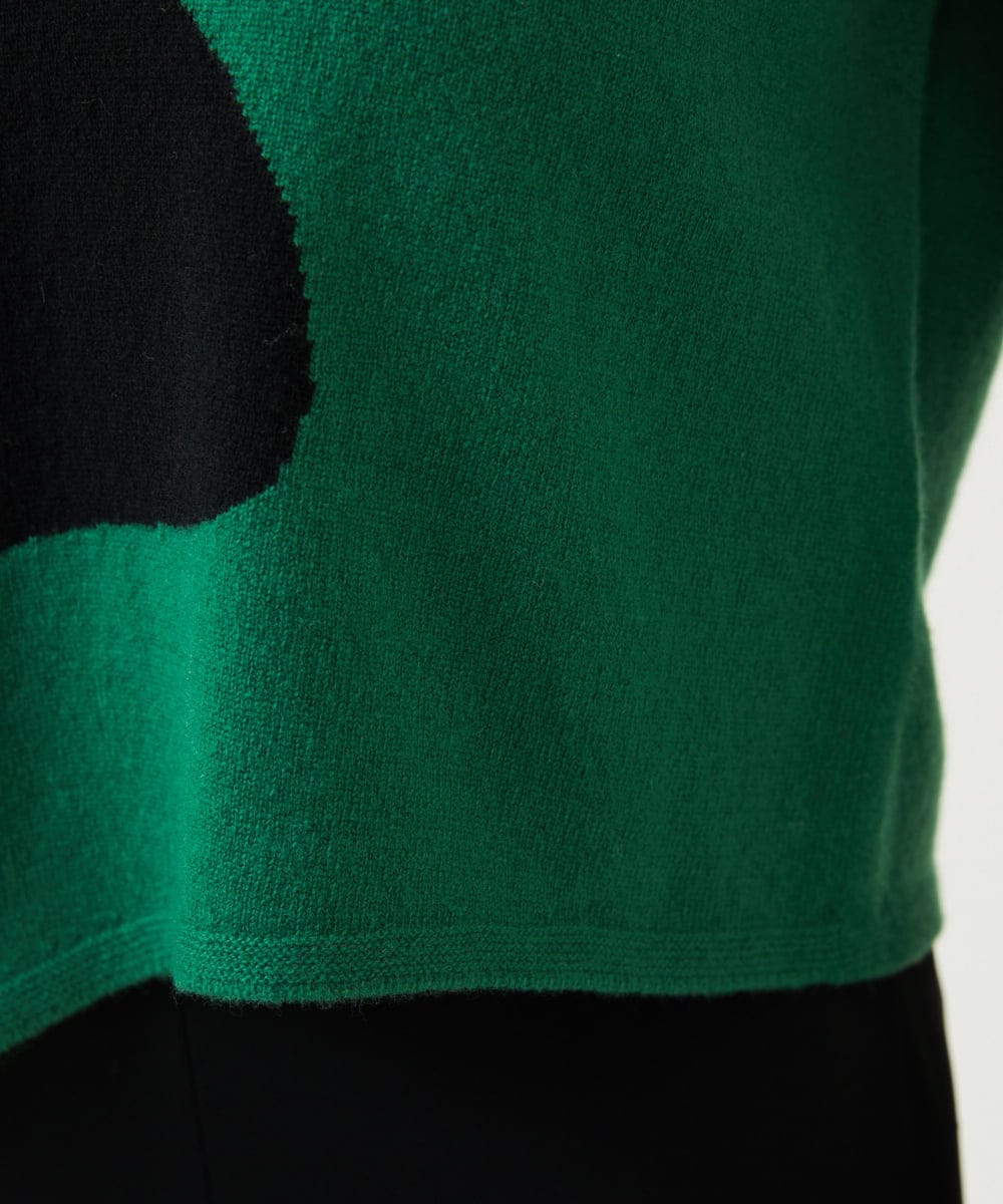 GBFAF04350 Sybilla(シビラ) アシメントリー配色ニット ブラック系