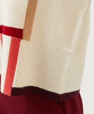 GBFAF34450 Sybilla(シビラ) パッチワークデザインニット アイボリー系