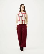 GBFAF34450 Sybilla(シビラ) パッチワークデザインニット アイボリー系