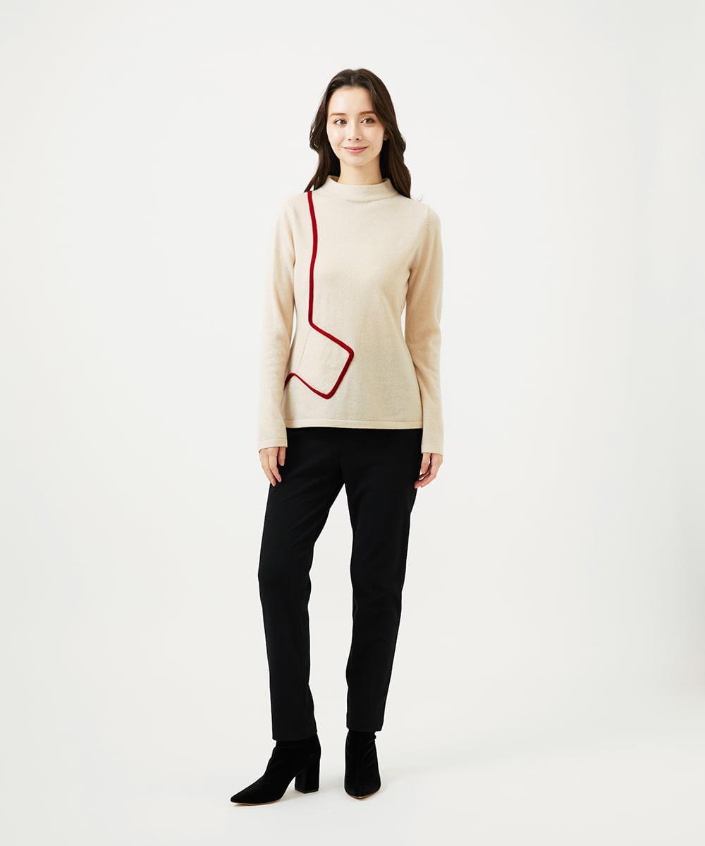 GBFAF35350 Sybilla(シビラ) ポケットデザインニット アイボリー