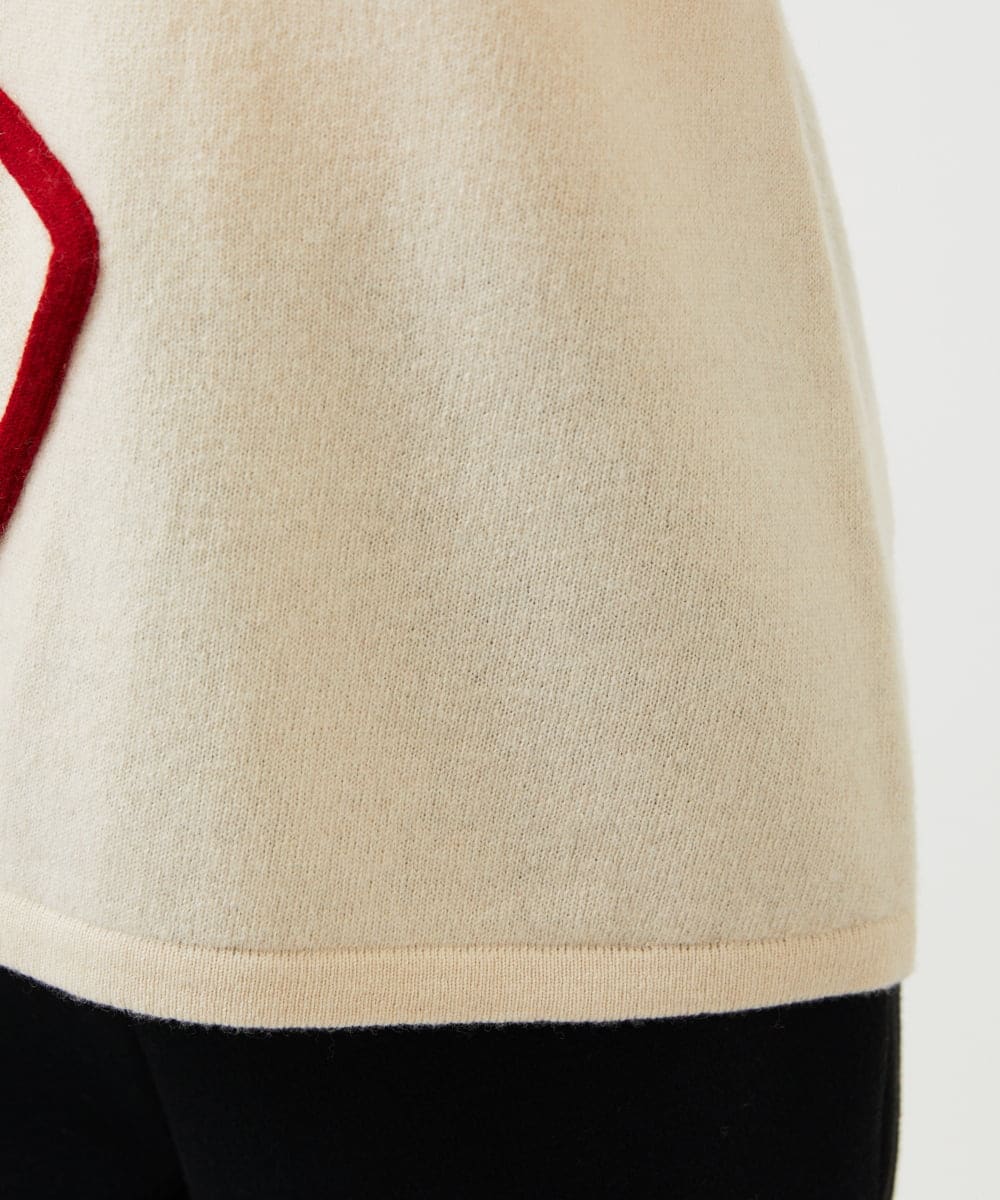 GBFAF35350 Sybilla(シビラ) ポケットデザインニット アイボリー