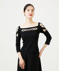 GBFAF80600 Sybilla(シビラ) ループテクニックニット ブラック