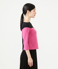 GBFAG01450 Sybilla(シビラ) カラーブロックニット ピンク×ブラック