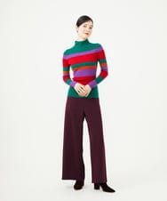 GBFAG03360 Sybilla(シビラ) マルチボーダーリブニット グリーン系