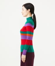 GBFAG03360 Sybilla(シビラ) マルチボーダーリブニット グリーン系