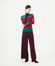 GBFAG03360 Sybilla(シビラ) マルチボーダーリブニット グリーン系