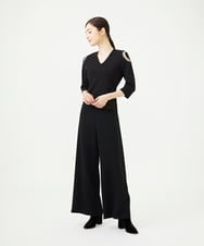 GBFAG03550 Sybilla(シビラ) ショルダーモチーフニット ブラック