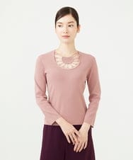 GBFAG04450 Sybilla(シビラ) デコルテモチーフニット ピンク