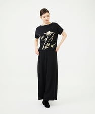 GBFAG05500 Sybilla(シビラ) フラワーシルエットニット ブラック