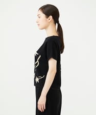 GBFAG05500 Sybilla(シビラ) フラワーシルエットニット ブラック