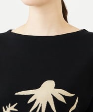 GBFAG05500 Sybilla(シビラ) フラワーシルエットニット ブラック