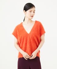 GBFAG30430 Sybilla(シビラ) Vネックファーニット オレンジ