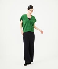 GBFAG30430 Sybilla(シビラ) Vネックファーニット グリーン