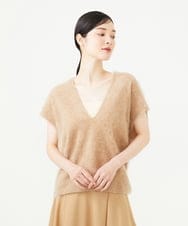 GBFAG30430 Sybilla(シビラ) Vネックファーニット ベージュ