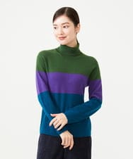 GBFAH01360 Sybilla(シビラ) ボーダータートルニット グリーン系