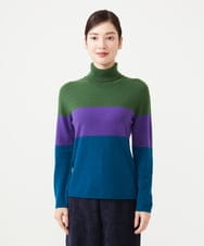 GBFAH01360 Sybilla(シビラ) ボーダータートルニット グリーン系