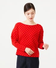 GBFAH02450 Sybilla(シビラ) ドットジャカードニット レッド