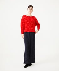 GBFAH02450 Sybilla(シビラ) ドットジャカードニット レッド