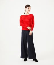 GBFAH02450 Sybilla(シビラ) ドットジャカードニット レッド