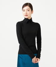 GBFAH05330 Sybilla(シビラ) ボタンデザインハイネックニット ブラック