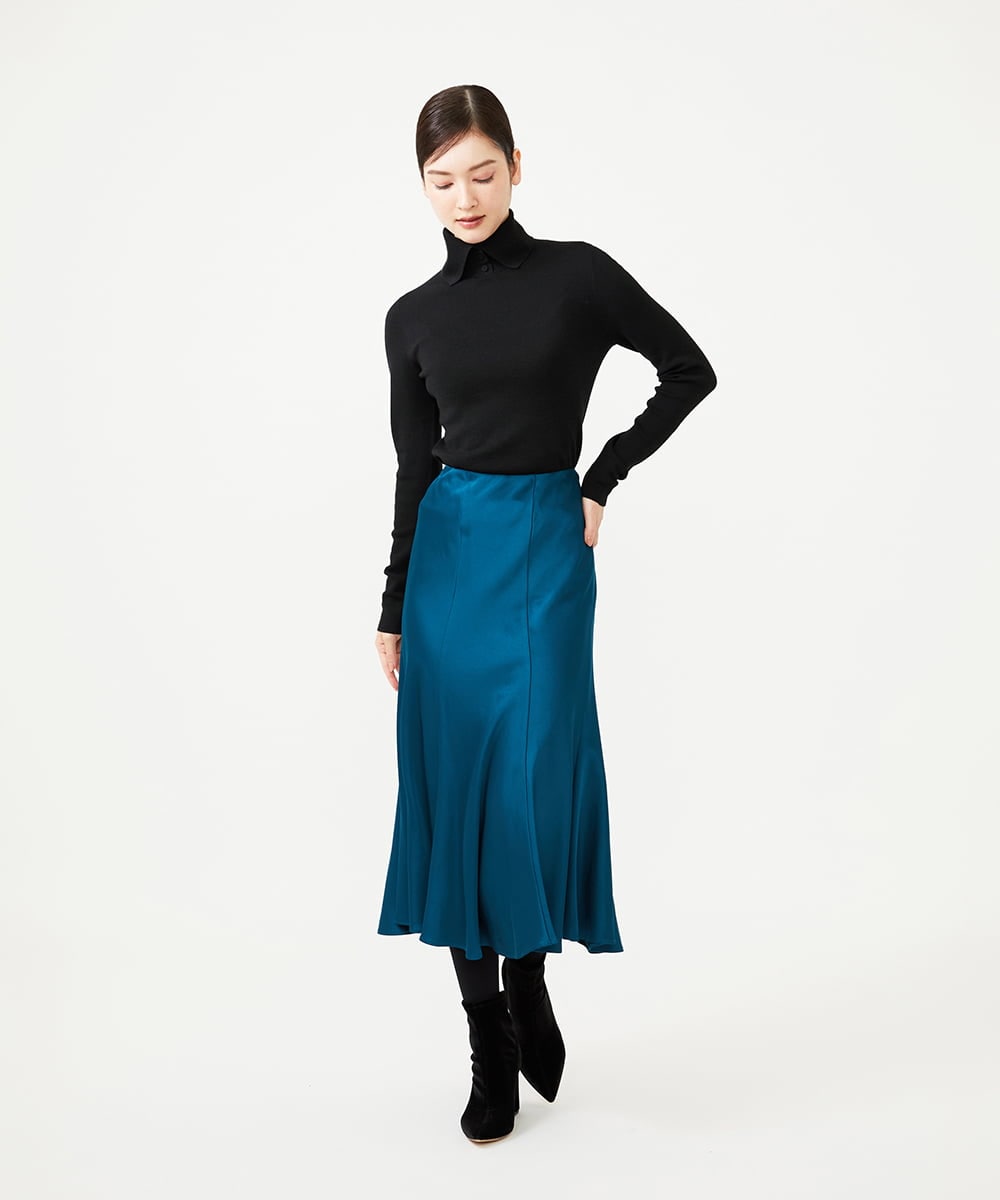 GBFAH05330 Sybilla(シビラ) ボタンデザインハイネックニット ブラック