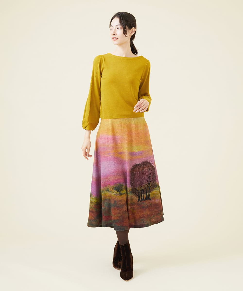 GBFAV03290 Sybilla(シビラ) パフスリーブプルオーバー マスタード