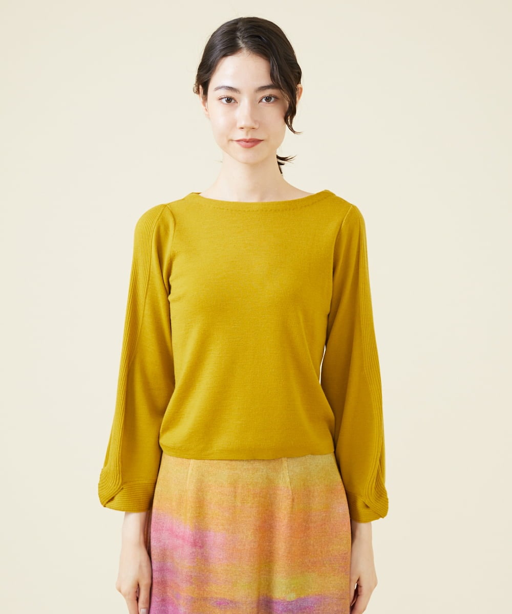 GBFAV03290 Sybilla(シビラ) パフスリーブプルオーバー マスタード