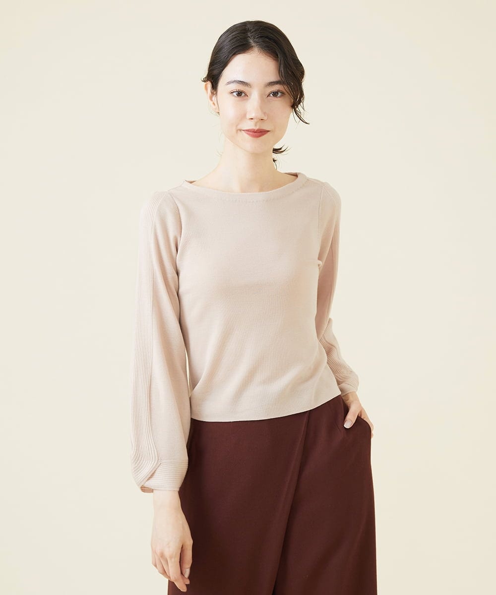 GBFAV03290 Sybilla(シビラ) パフスリーブプルオーバー ベージュ