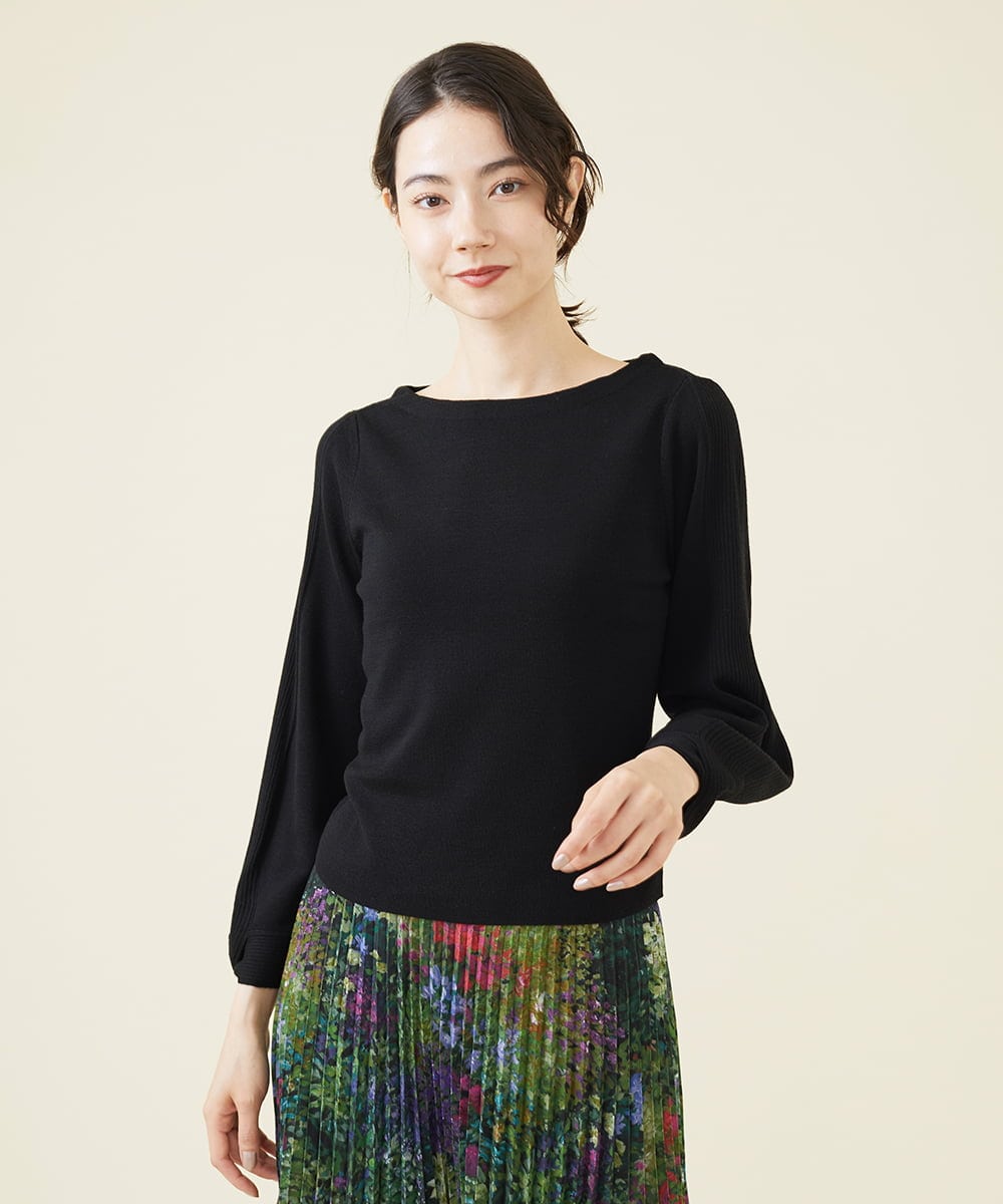 GBFAV03290 Sybilla(シビラ) パフスリーブプルオーバー ブラック