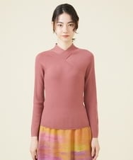 GBFAV04270 Sybilla(シビラ) クロスネックデザインプルオーバー ピンク