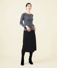 GBFAW04290 Sybilla(シビラ) モヘヤトリミングプルオーバー グレー