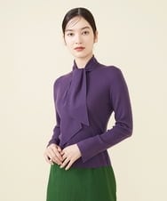 GBFAX04300 Sybilla(シビラ) ボウタイニットプルオーバー パープル