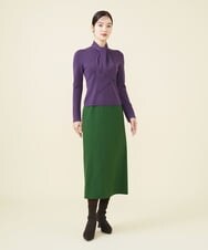 GBFAX04300 Sybilla(シビラ) ボウタイニットプルオーバー パープル