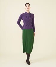 GBFAX04300 Sybilla(シビラ) ボウタイニットプルオーバー パープル