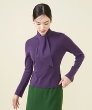 GBFAX04300 Sybilla(シビラ) ボウタイニットプルオーバー パープル