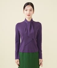 GBFAX04300 Sybilla(シビラ) ボウタイニットプルオーバー パープル