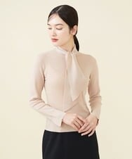 GBFAX04300 Sybilla(シビラ) ボウタイニットプルオーバー ベージュ