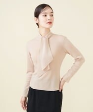 GBFAX04300 Sybilla(シビラ) ボウタイニットプルオーバー ベージュ