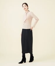 GBFAX04300 Sybilla(シビラ) ボウタイニットプルオーバー ベージュ