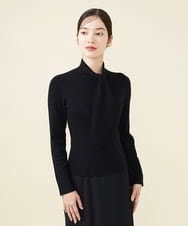 GBFAX04300 Sybilla(シビラ) ボウタイニットプルオーバー ブラック