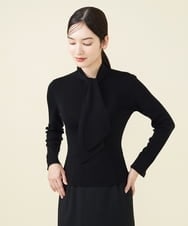 GBFAX04300 Sybilla(シビラ) ボウタイニットプルオーバー ブラック
