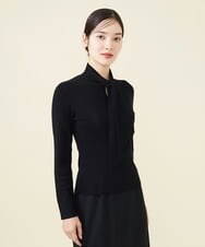 GBFAX04300 Sybilla(シビラ) ボウタイニットプルオーバー ブラック