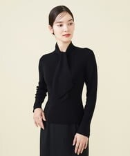 GBFAX04300 Sybilla(シビラ) ボウタイニットプルオーバー ブラック