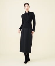 GBFAX04300 Sybilla(シビラ) ボウタイニットプルオーバー ブラック