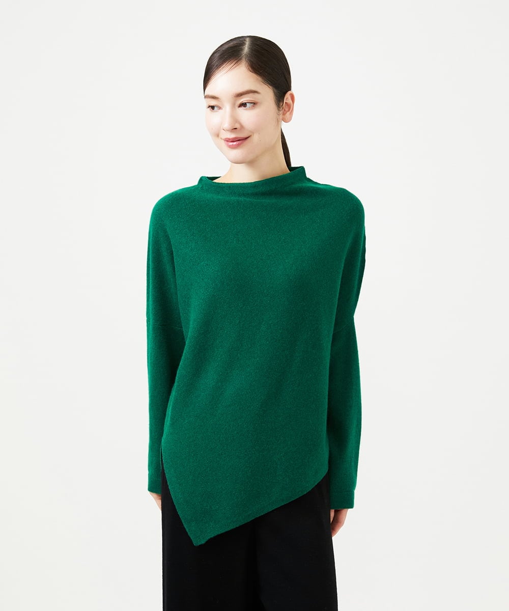 GBFCD01330 Sybilla(シビラ) アシンメトリーハイネックニット グリーン